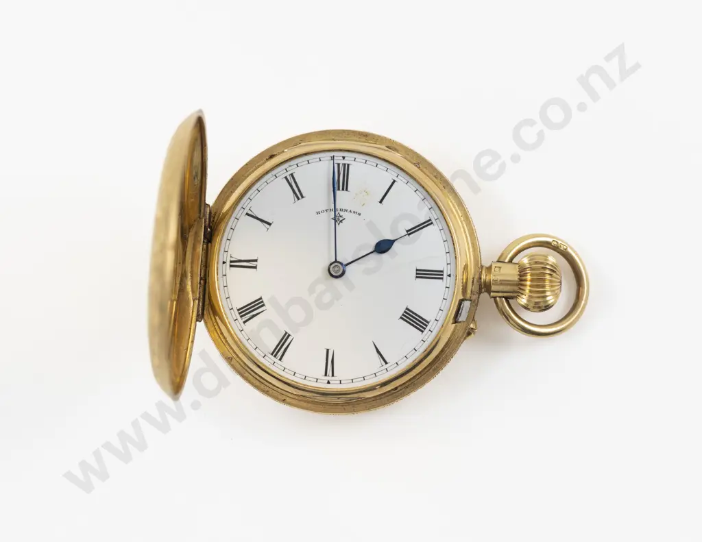 18ct Hunter Cased Lever Wind Pocket Watch Image 1++