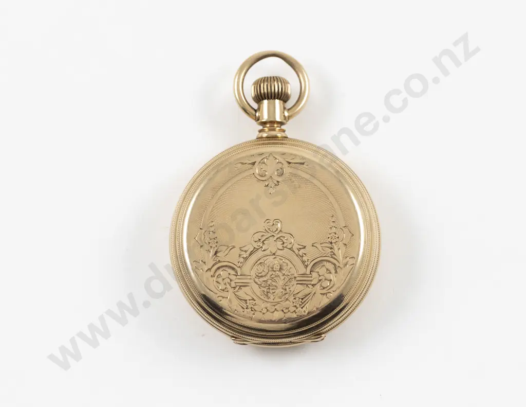 14ct Hunter Cased Lever Wind Pocket Watch Image 1++
