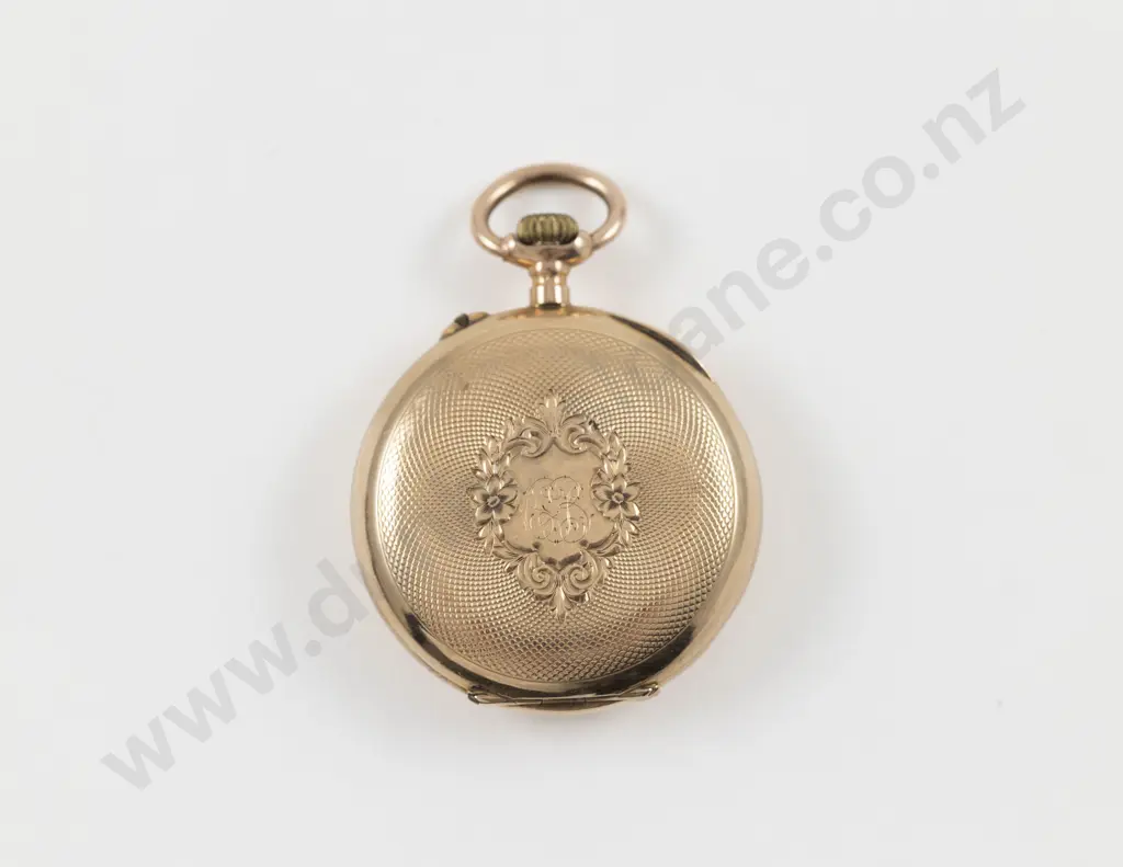 14ct Open Faced Lever Wind Pocket Watch Image 1++