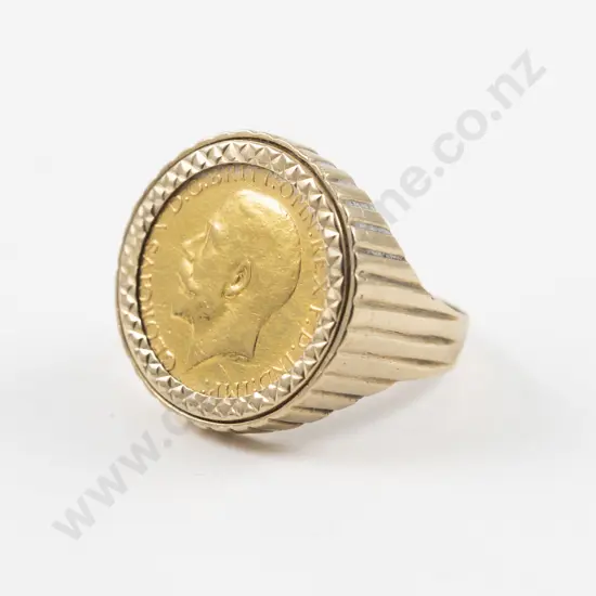 9ct Mounted Full Gold Sovereign Ring