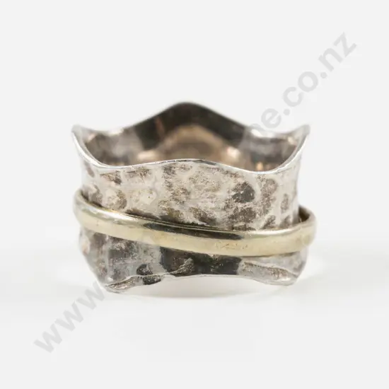 9ct and S/S Band Ring