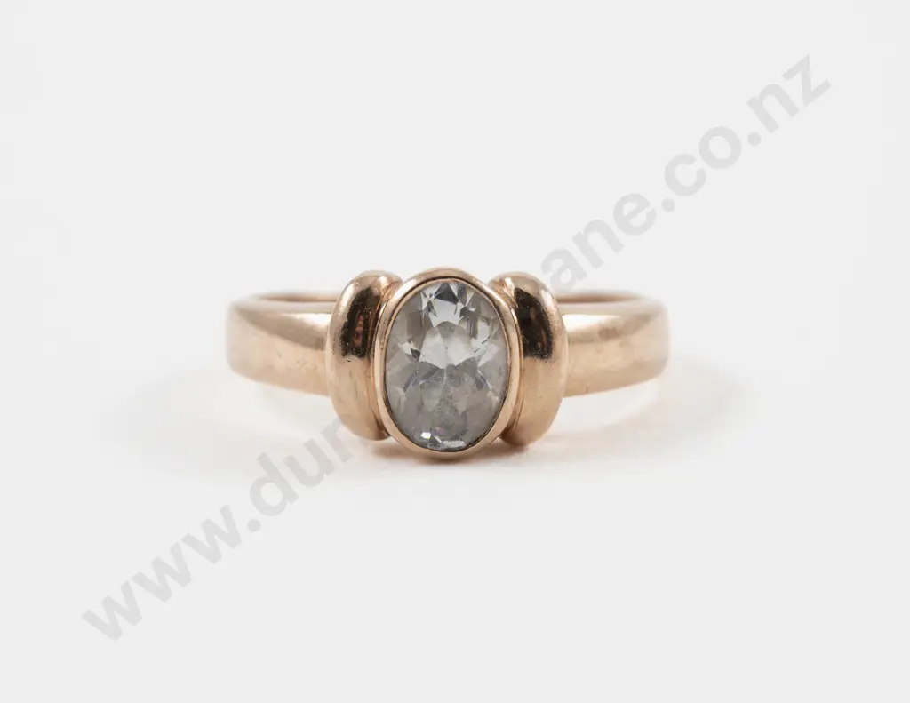 9ct Single Stone Cubic Zirconia Ring Image 1++
