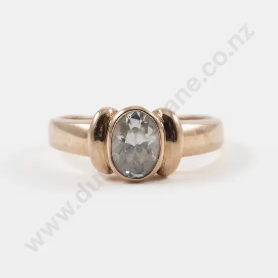 9ct Single Stone Cubic Zirconia Ring