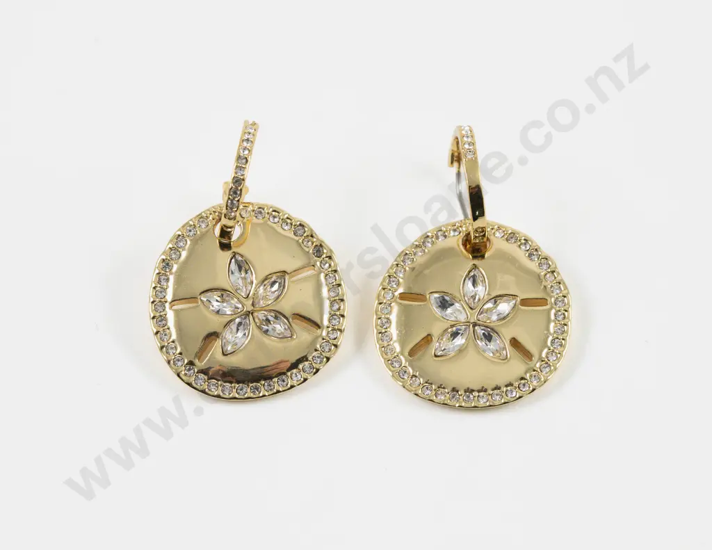 Pair Swarovski Crystal Pendant Drop Earrings Image 1++