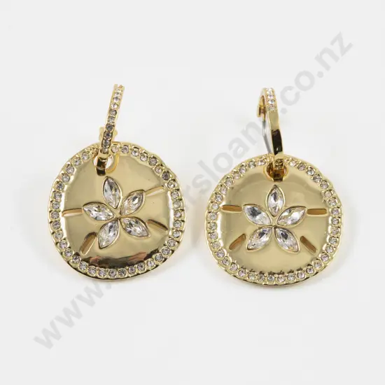 Pair Swarovski Crystal Pendant Drop Earrings