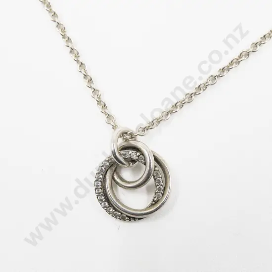 Pandora S/S Family Always Encircled Pendant on Neck Chain