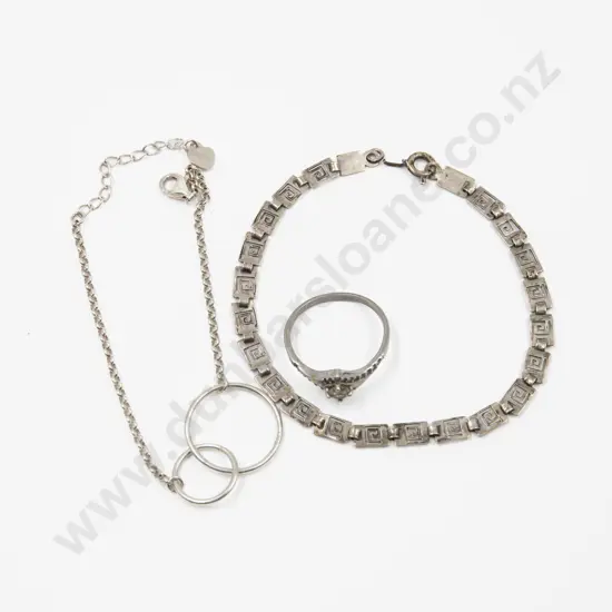 Two S/S Fancy Link Bracelet