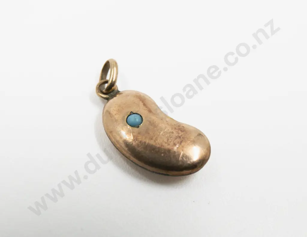 9ct Gold Bean Nugget Pendant Image 1++