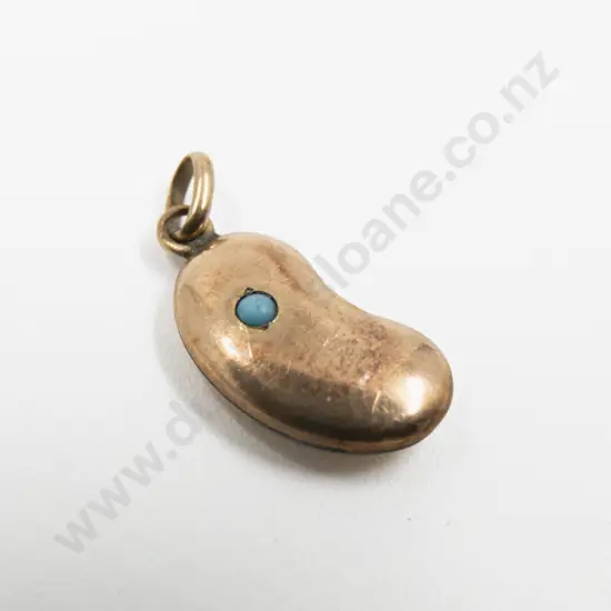 9ct Gold Bean Nugget Pendant