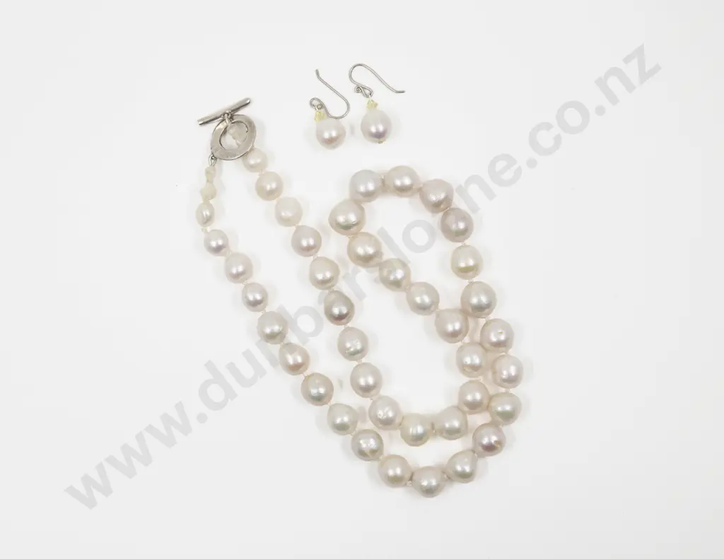 Single Strand Uniform Baroque Fresh Water Pearl Necklace Image 1++
