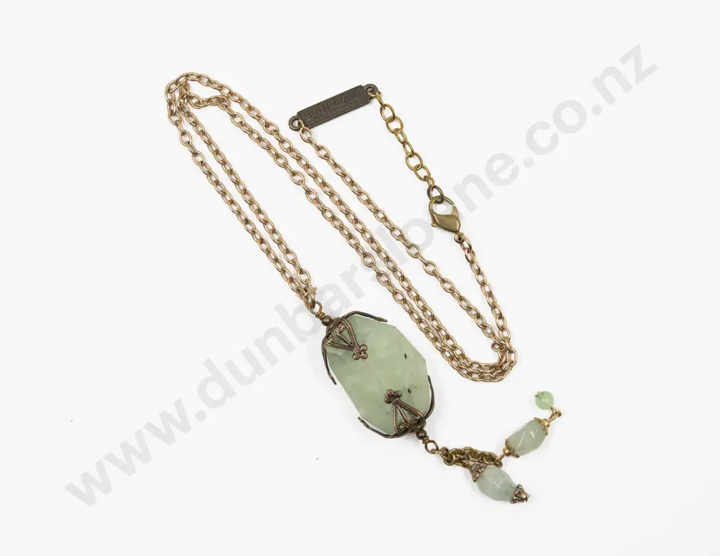 American Jeweller Jan Michaels (San Francisco) Perhnite Crystal Pendant on Neck Chain Image 1++