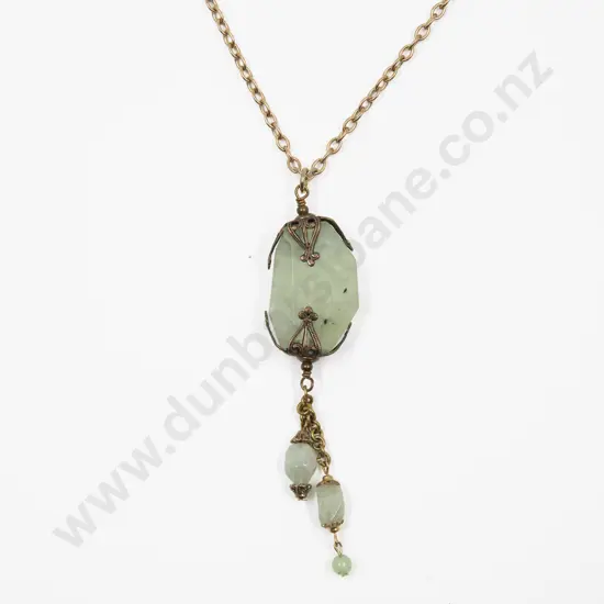 American Jeweller Jan Michaels (San Francisco) Perhnite Crystal Pendant on Neck Chain