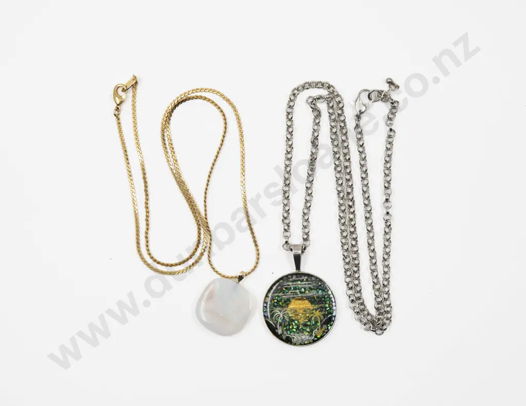 Single Opal Pendant on Gold Plated Chain with Other Image 1++