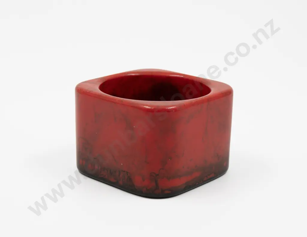 Vintage Red Plastic Square Bangle Image 1++