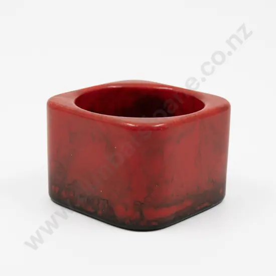Vintage Red Plastic Square Bangle
