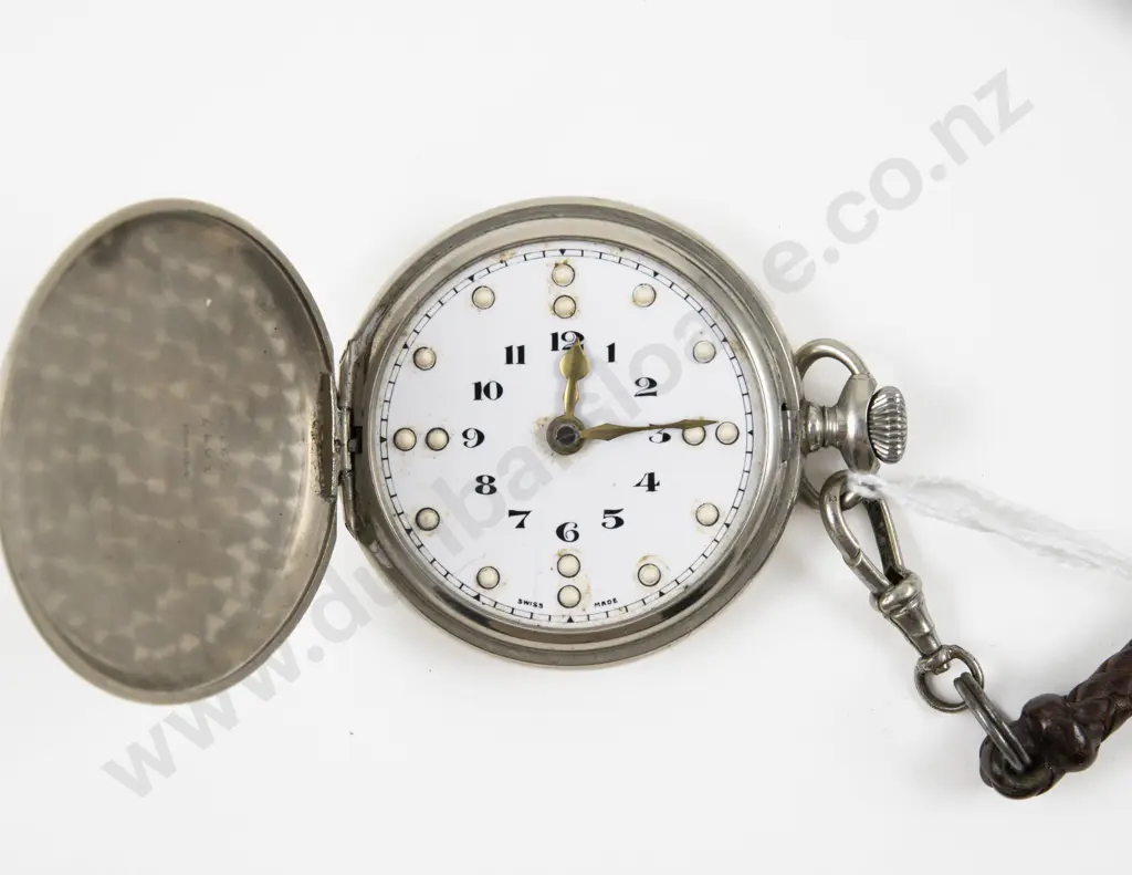 Vintage Hunter Cased Lever Wind with Braille Dial Pocket Watch Image 1++