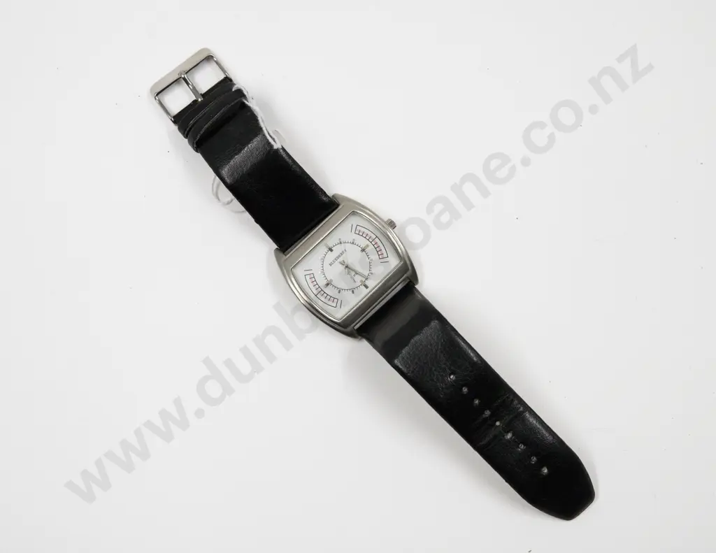 Blueberry Wrist Watch on Black Leather Strap Image 1++