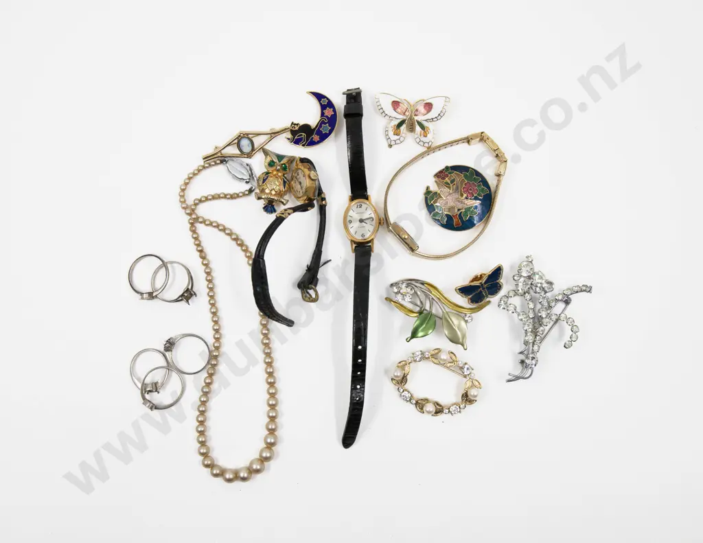 Collection of Assorted Vintage Costume Jewellery and Wrist Watches Image 1++