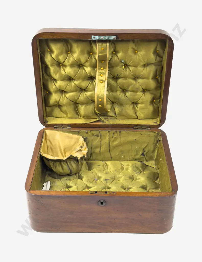 Vict Walnut Sewing Box Image 1++
