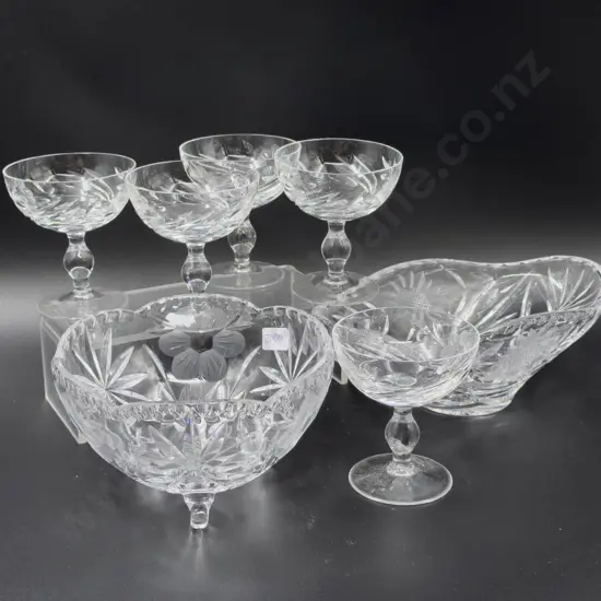 Two Crystal Bowls & Assorted Glassware