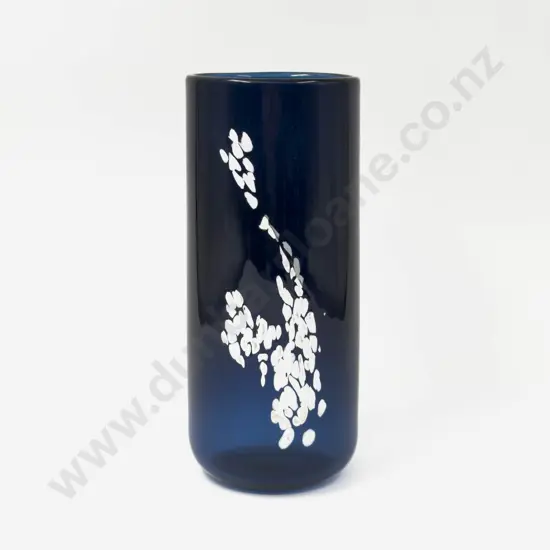 Cylindrical Art Glass Vase