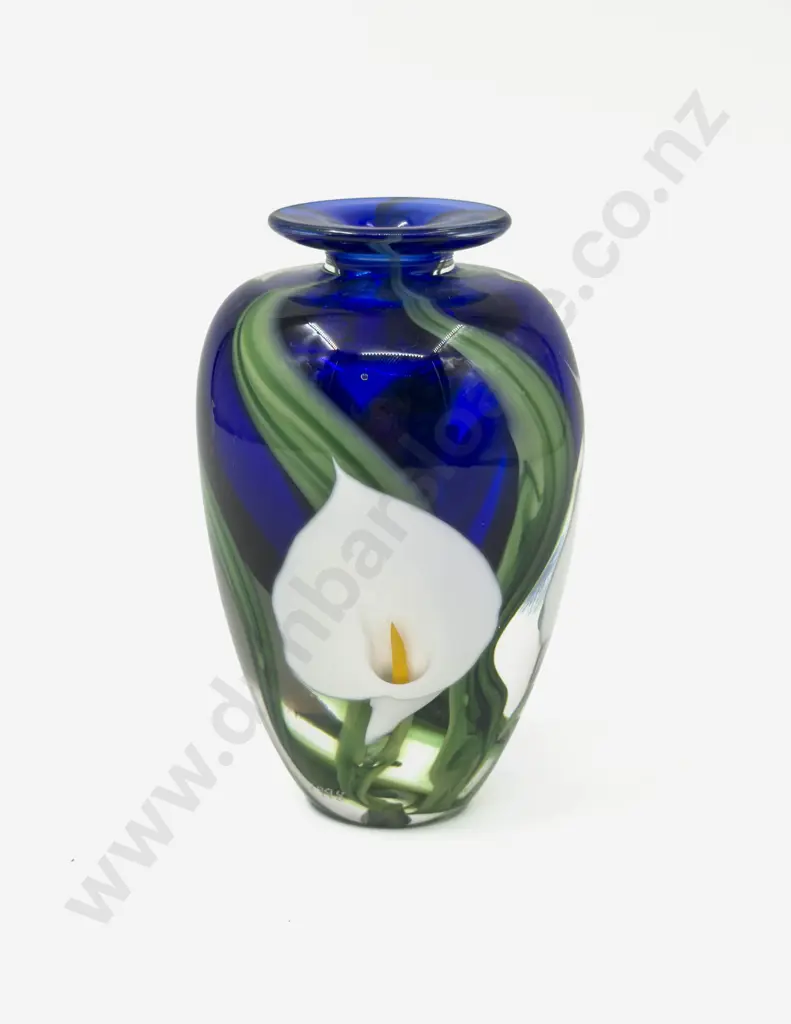 Peter Raos "Calla Lily" Art Glass Vase Image 1++