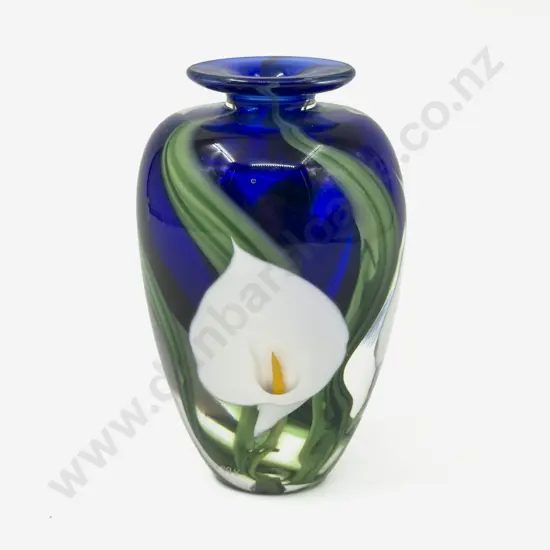 Peter Raos "Calla Lily" Art Glass Vase