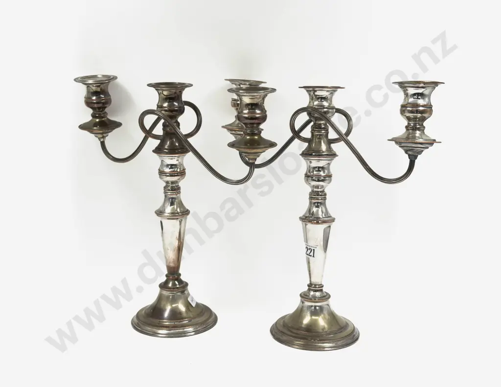 Pair of S/P Candelabras Image 1++