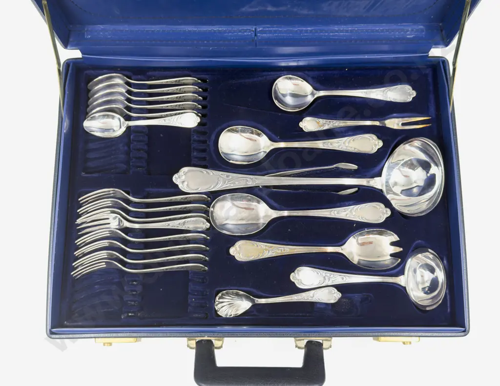Solingen Cased Set of Cutlery & S/P Christening Mug Image 1++