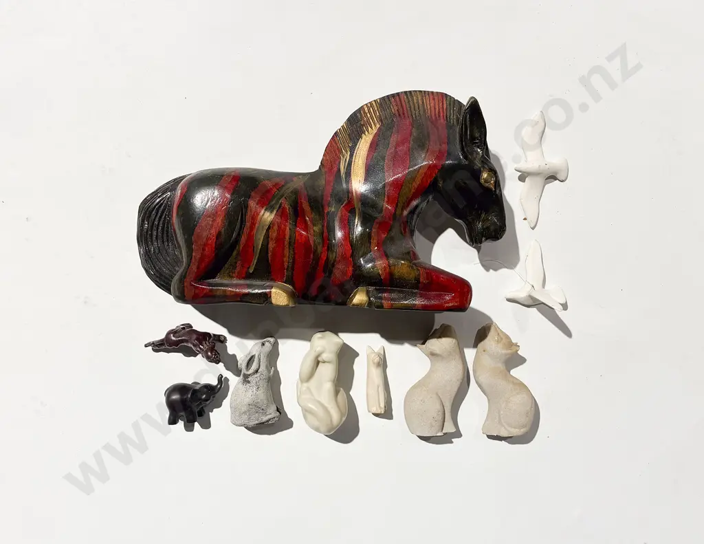 Decorative Wooden Zebra Ornament & Assorted Animal Ornaments Image 1++