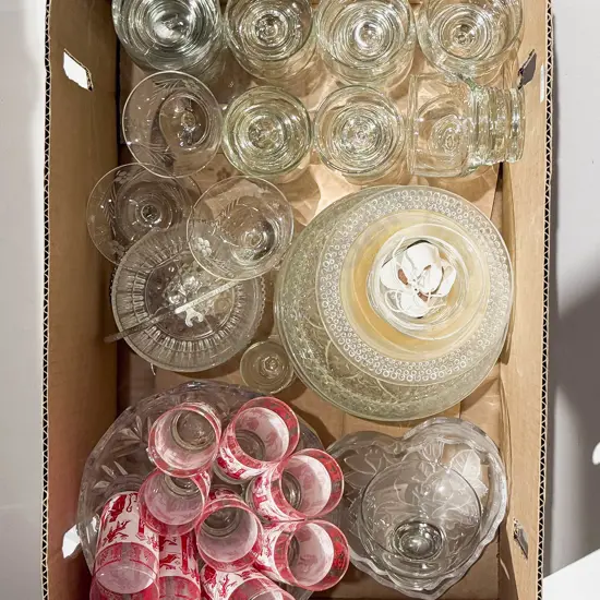 Box Qty of Assorted Glassware