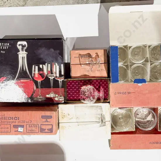 Qty of Assorted Boxed Glassware