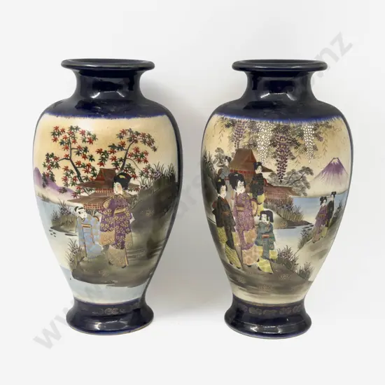 Pair of Japanese Satsuma Vases