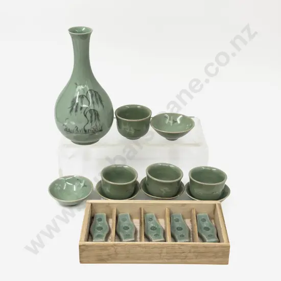 Qty of Assorted Celadon Glazed China