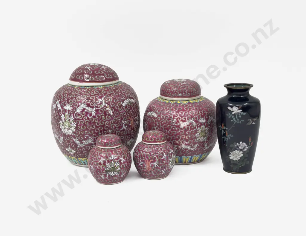 Four Assorted Ginger Jars Image 1++