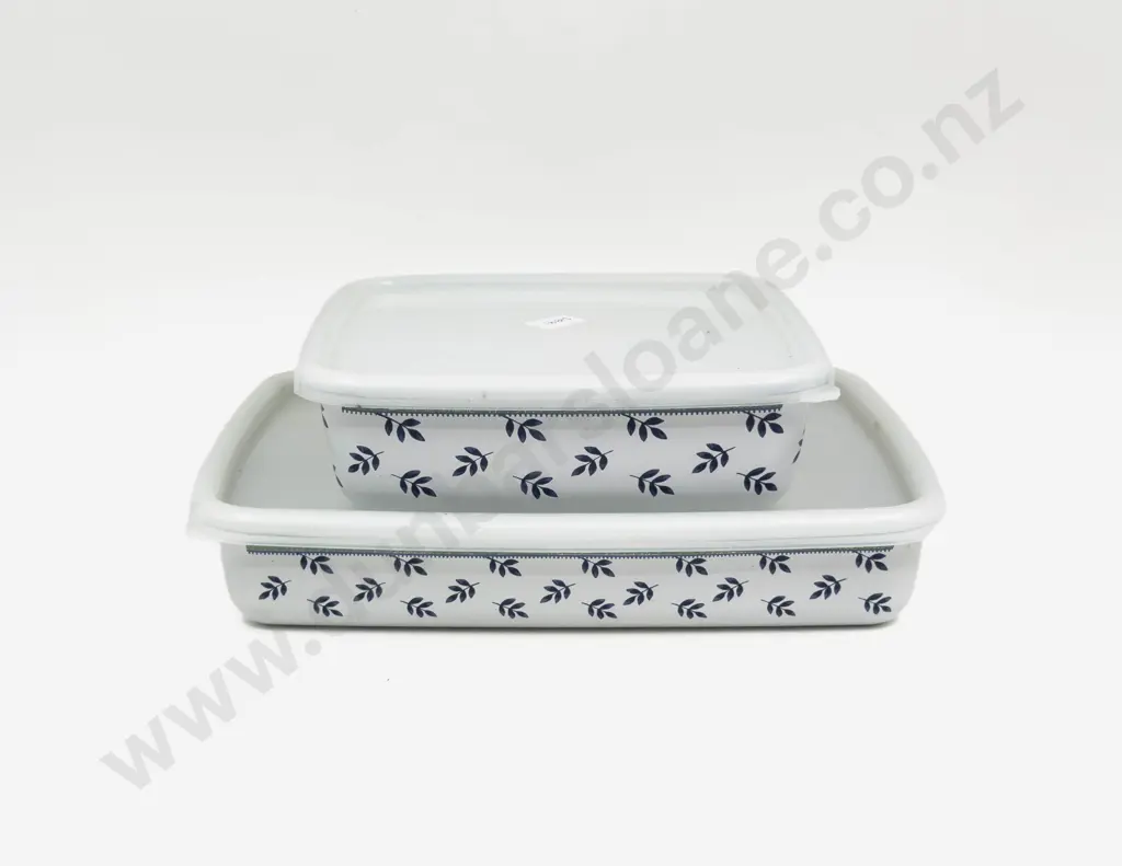 Two Villeroy & Boch Enamel Food Storage Containers Image 1++