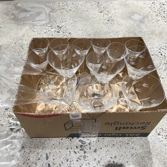 Box Qty of Assorted Glassware