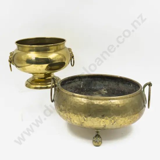 Two Brass Planters