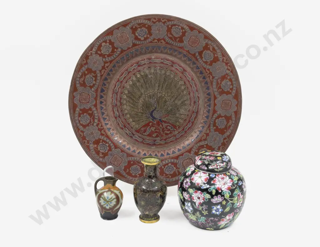 Chinese Ginger Jar with Cloisonne Vase & Others Image 1++