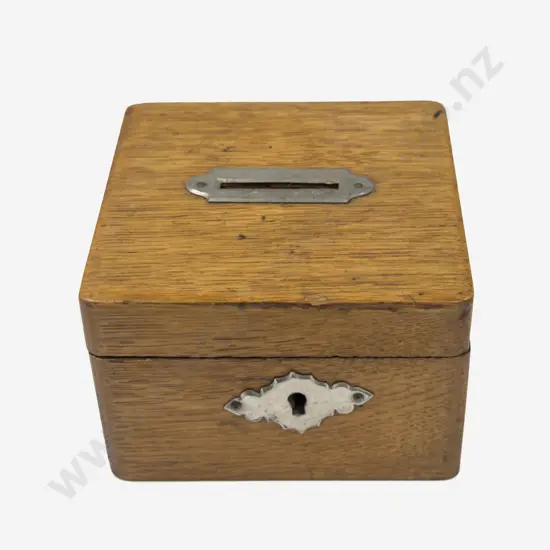 Vintage Wooden Coin Box