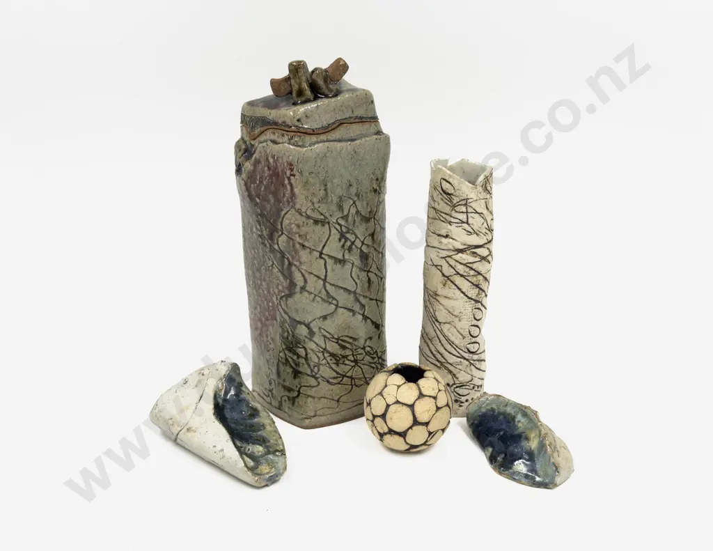 NZ Pottery Jar and Assorted Other Pottery Image 1++