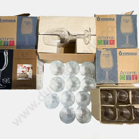 Qty of Assorted Boxed & Loose Glass Ware