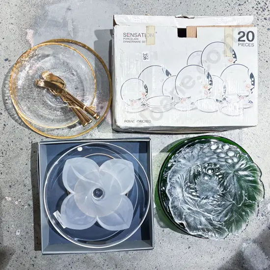 Qty of Assorted Boxed China & Glassware etc
