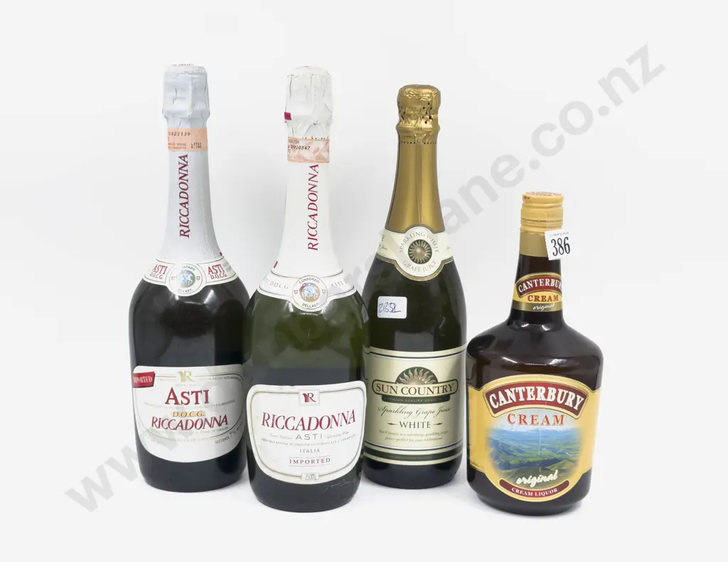 Two Bottles of Riccadona together with Sparkling Grape Juice & Canterbury Cream Liqueur Image 1++