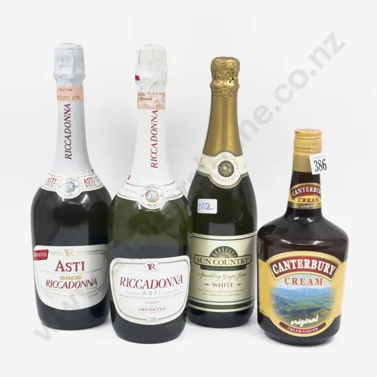 Two Bottles of Riccadona together with Sparkling Grape Juice & Canterbury Cream Liqueur