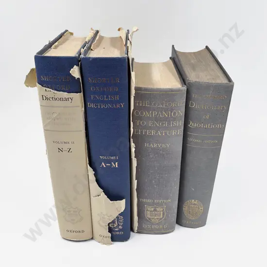 Volume 1 & 2 of Shorter Oxford English Dictionary & Two Other Oxford Volumes