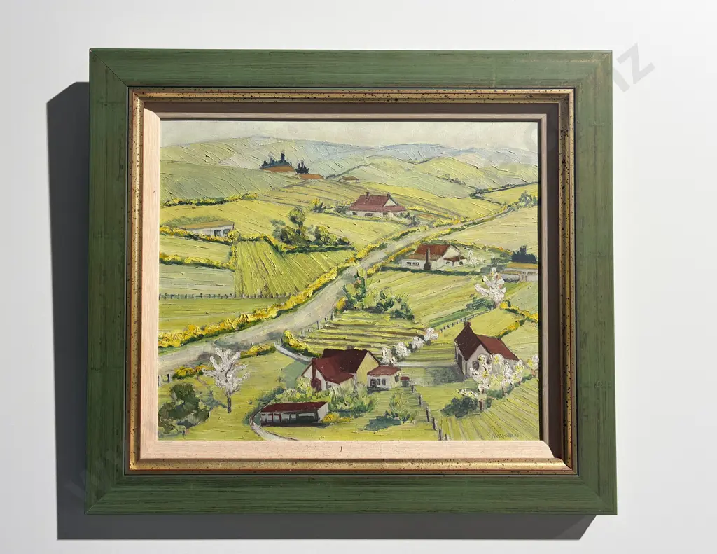 N N Williams (?) - Pastoral Landscape With Cottages - Oil on Board Image 1++