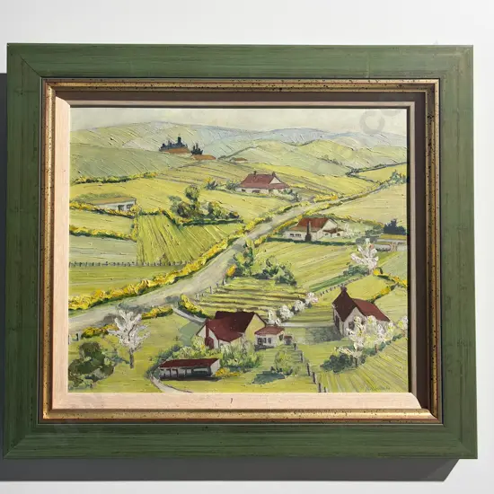 N N Williams (?) - Pastoral Landscape With Cottages - Oil on Board