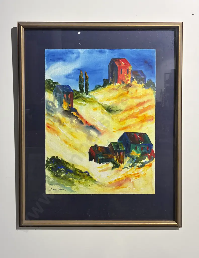 L Mason - Tuscan Landscape - Watercolour on Paper Image 1++