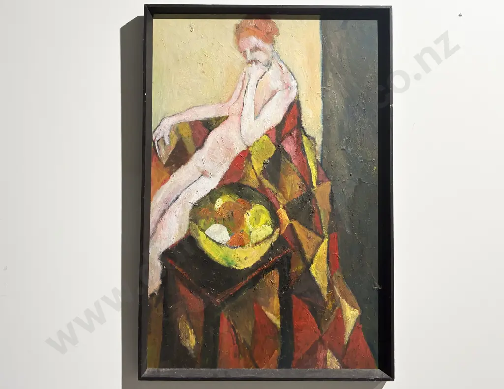 Unknown Artist - Nude Study - Oil on Board Image 1++